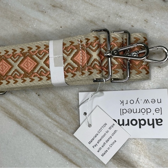 Adorned bag crossbody vegan leather messenger with strap & additional st… - Picture 8 of 8